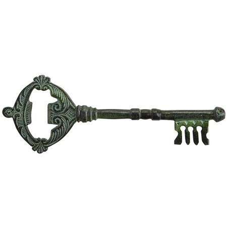 old oxidized green skeleton key
