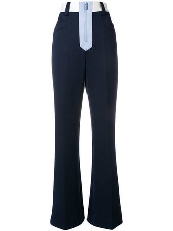 Miu Miu high-waisted colour block trousers