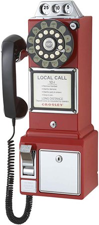 Crosley Radio CR56-RE 1950's Pay Phone (Red): Amazon.ca: Electronics