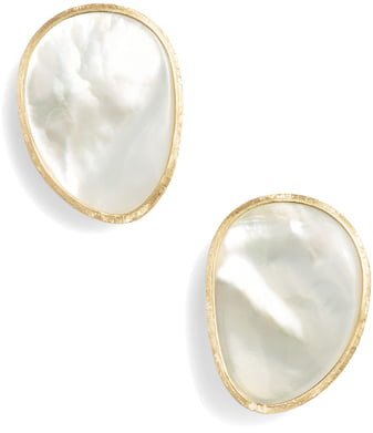 Lunaria Pearl Stud Earrings