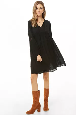 Lace-Panel Peasant Dress | Forever 21