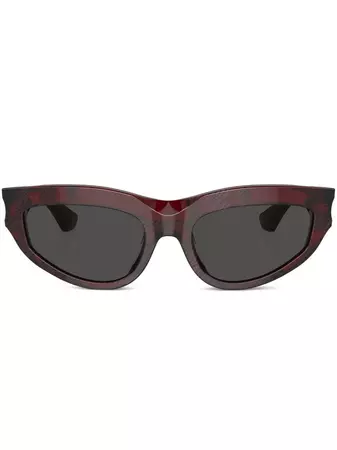 Burberry Eyewear Checkered cat-eye Sunglasses - Farfetch