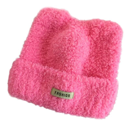pink cat ear beanie hat