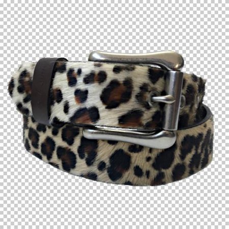 90s Leopard Leather Belt // Y2K Bratz Aesthetic Silver Buckle | Etsy