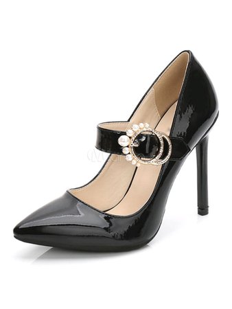 black mary jane shoes heels - Google Search