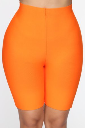 Bold Bandage Biker Shorts - Orange