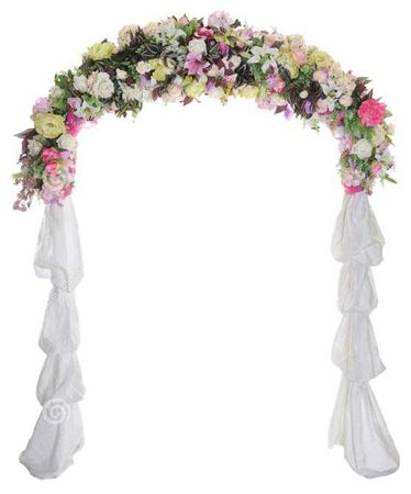 Prom Wedding Floral Silk Arch