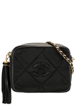 Chanel Pre-Owned 1990s Beaded Diamond Quilt Crossbody Bag - Farfetch