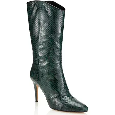 Tamara Mellon Phoenix High-Heel Knee-High Mid-Calf Boots Emerald