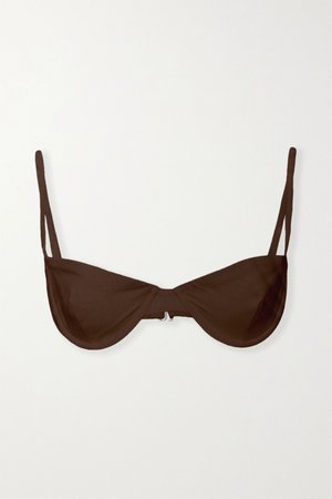 Chocolate Underwired bikini top | Anemone | NET-A-PORTER