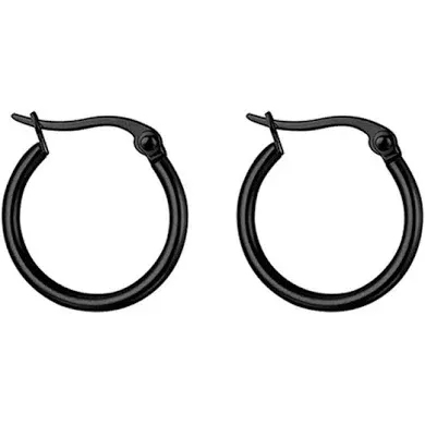 Small Black Hoops (ebay)