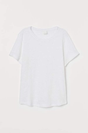 Linen T-shirt - White