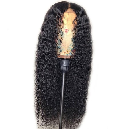 Synthetic Wig Jerry Curl Layered Haircut Wig Very Long Natural Black Synthetic Hair 22 inch Women's New Arrival Black 7555565 2020 – $17.67