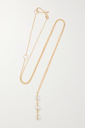 Gold 14-karat recycled gold pearl necklace | Melissa Joy Manning | NET-A-PORTER