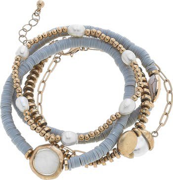 Canvas Jewelry Marlowe Set of 5 Stacking Bracelets | Nordstrom