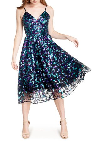 Dress the Population Maren Sequin Fit & Flare Dress | Nordstrom