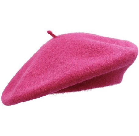 hot pink beret hat