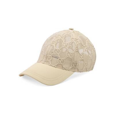 Cream GG Net Embroidered Baseball Hat | GUCCI® US