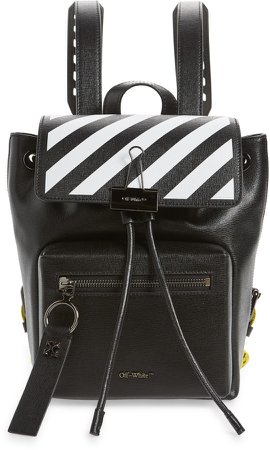 Diagonal Leather Backpack