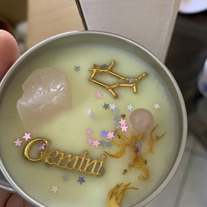 Gemini Zodiac Candle Gemini Crystal Candle by Live Oak | Etsy