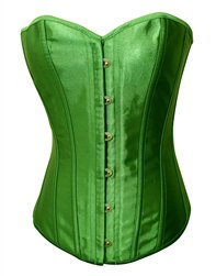 Emerald Green Satin Lace Up Sexy Strong Boned Corset