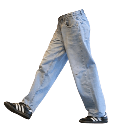 light blue jeans + adidas samba