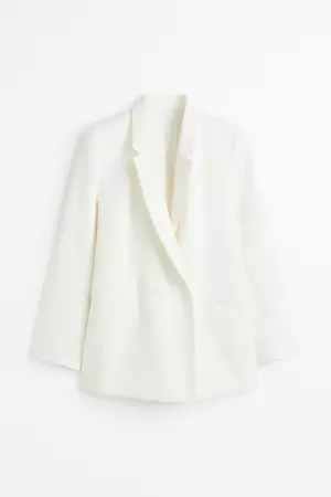 Double-breasted Jacket - White - Ladies | H&M US