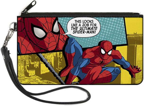 Amazon.com: Buckle-Down womens Buckle-down Zip Spider-man Small Wallet, Multicolor, 6.5 x 3.5 US : Clothing, Shoes & Jewelry