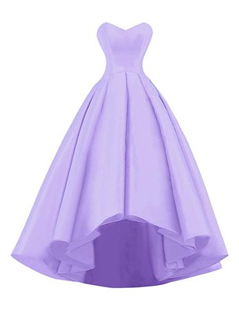 Bess Bridal Women's Sweetheart High Low Lace Up Satin Evening Prom Dress: Amazon.ca: Clothing & Accessories
