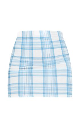 Baby Blue Check Mini Skirt | Skirts | PrettyLittleThing