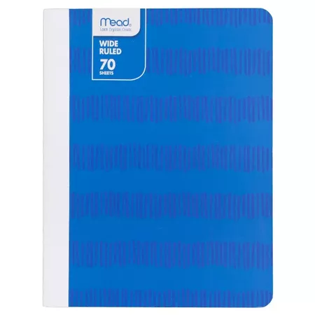 Mead Wide Ruled Striped Composition Notebook Blue : Target