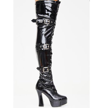 Pleaser Made For Sin Thigh High Boots | Dolls Kill