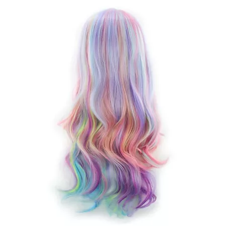 Synthetic Wig Cosplay Wig Wavy Natural Wave Kardashian Natural Wave Deep Wave Wig Pink Long Rainbow Synthetic Hair Women's Blue Pink Purple 6287801 2020 – $40.14