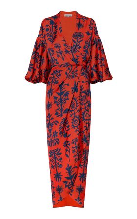 Yukuna Satin Wrap Midi Dress By Andres Otalora | Moda Operandi