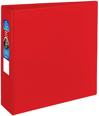 Amazon.com : Avery Heavy-Duty Binder with 3-Inch One Touch EZD Ring, Red (79583) : Round Ring Binders : Office Products