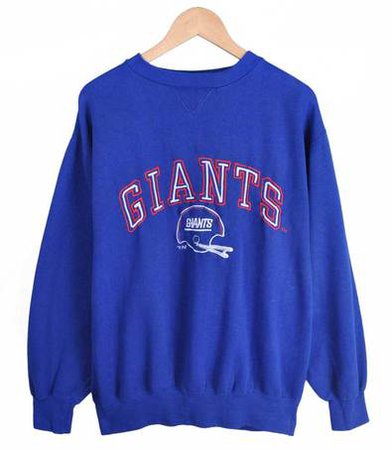 Vintage 1990's / LOGO7 logo seven-NFL New York Giants sweatshirts / blue mens