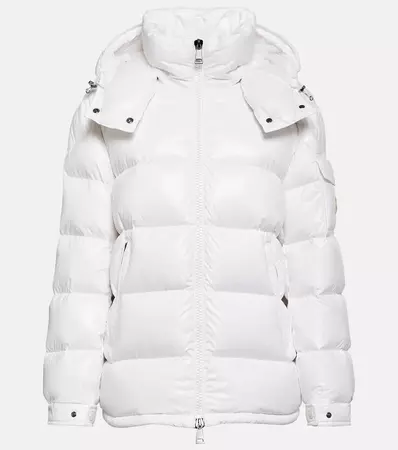 Maire Hooded Down Jacket in White - Moncler | Mytheresa