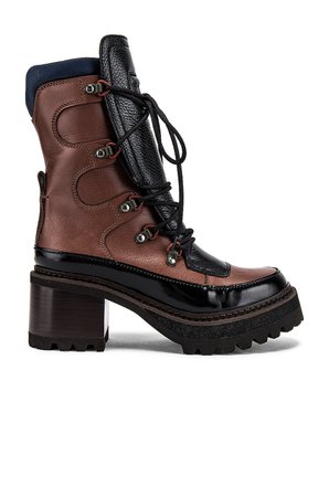See By Chloe Ivo Hiking Boot in Natural Calf & Opening | REVOLVE