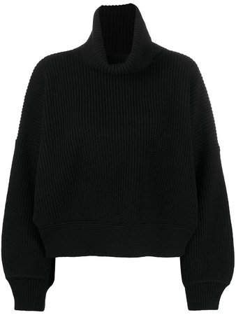 Shop black DVF Diane von Furstenberg roll neck knitted jumper with Express Delivery - Farfetch