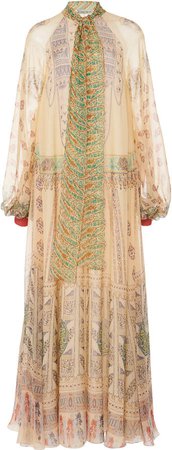 Etro Printed Silk-Chiffon Dress Size: 38