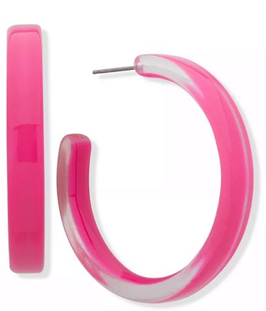Pink hoop earrings DKNY