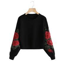 cropped sweaters with roses - Google Search