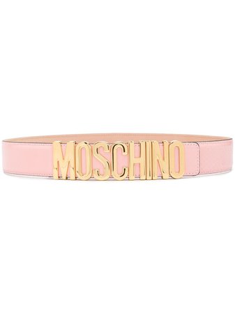 Moschino logo-buckle Leather Belt - Farfetch