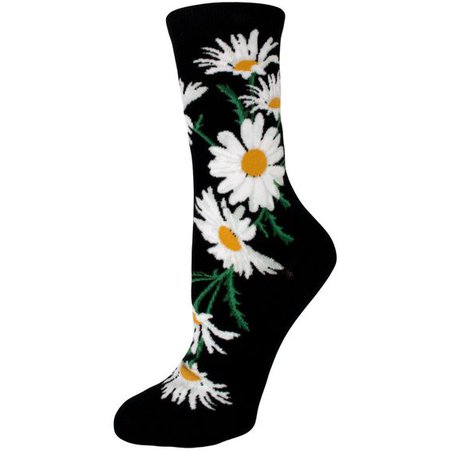 Crazy for Daisies Socks | Cute Floral Crew Socks For Women - ModSock