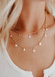 layered necklace aesthetic - Google Search