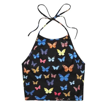 Bodycon Butterfly Print Summer Women Tank Top