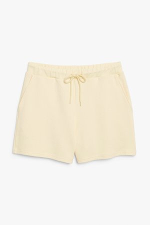 Jersey shorts - Light yellow - Shorts - Monki WW