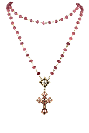 rosary necklace with locket / crucifix png