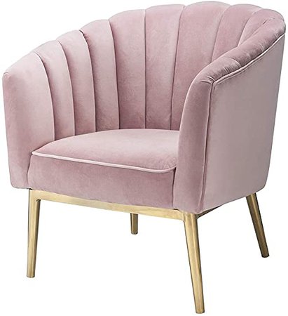 Amazon.com Acme Furniture 59814 Accent Chair, Pink Velvet & Gold