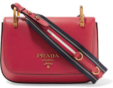 Pionnière Leather Shoulder Bag - Red
